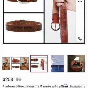 Mother Denim Genuine leather  "mother f#@*&!" Belt/NWT